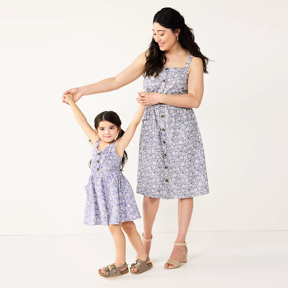 Women's Sonoma Goods For Life® Print Button-Front Tank Dress 1 Women's Sonoma Goods For Life® Print Button-Front Tank Dress