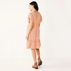 Maternity Sonoma Goods For Life® Flutter-Sleeve Tiered Dress 9 Maternity Sonoma Goods For Life® Flutter-Sleeve Tiered Dress -True Fit Shop 5549577 ALT