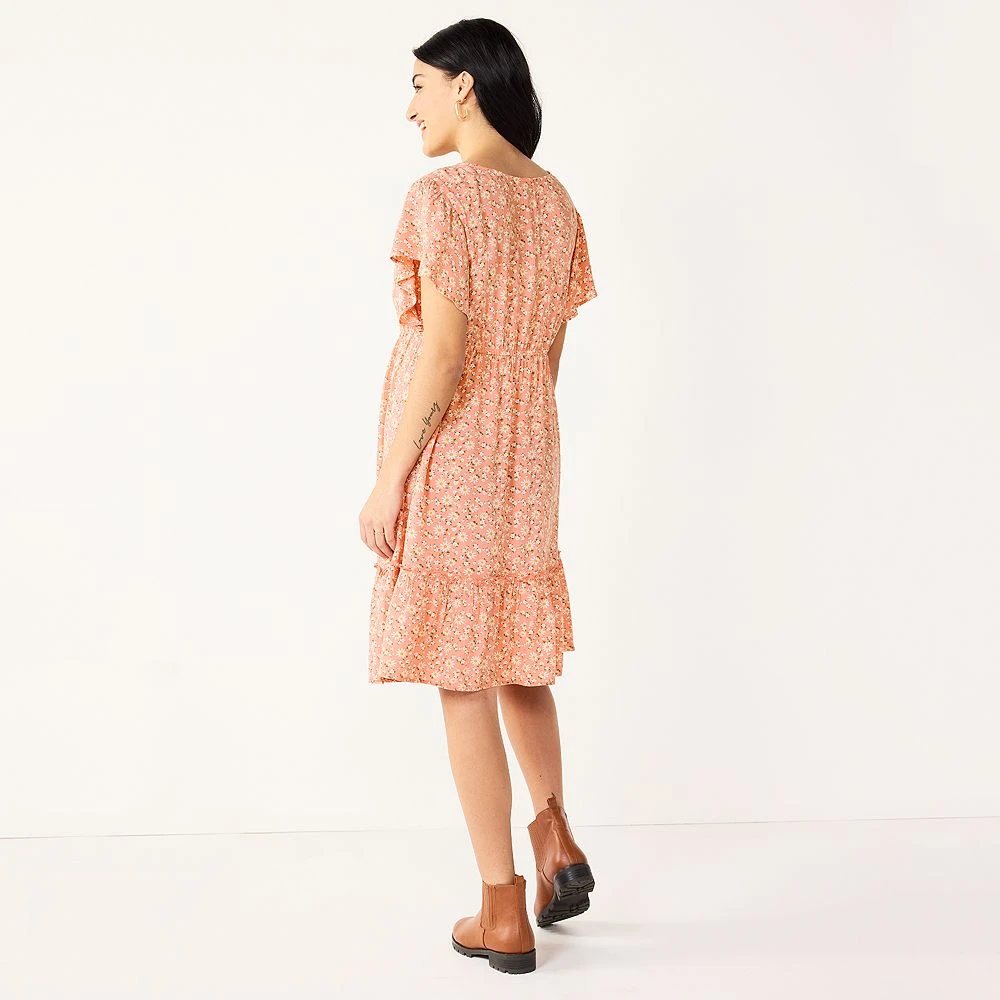 Maternity Sonoma Goods For Life® Flutter-Sleeve Tiered Dress 5 Maternity Sonoma Goods For Life® Flutter-Sleeve Tiered Dress - Image 5
