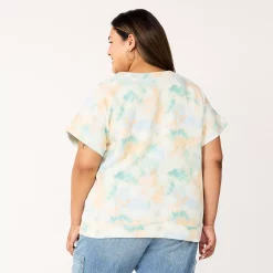 Plus Size Sonoma Goods For Life® Short-Sleeve Fleece Sweatshirt -True Fit Shop 5550378 ALT