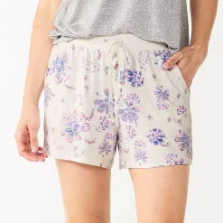 Women's Sonoma Goods For Life® Essential Pajama Shorts -True Fit Shop 5553528 White Floral