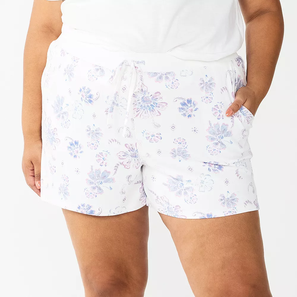 Plus Size Sonoma Goods For Life® Essential Pajama Shorts 1 Plus Size Sonoma Goods For Life® Essential Pajama Shorts