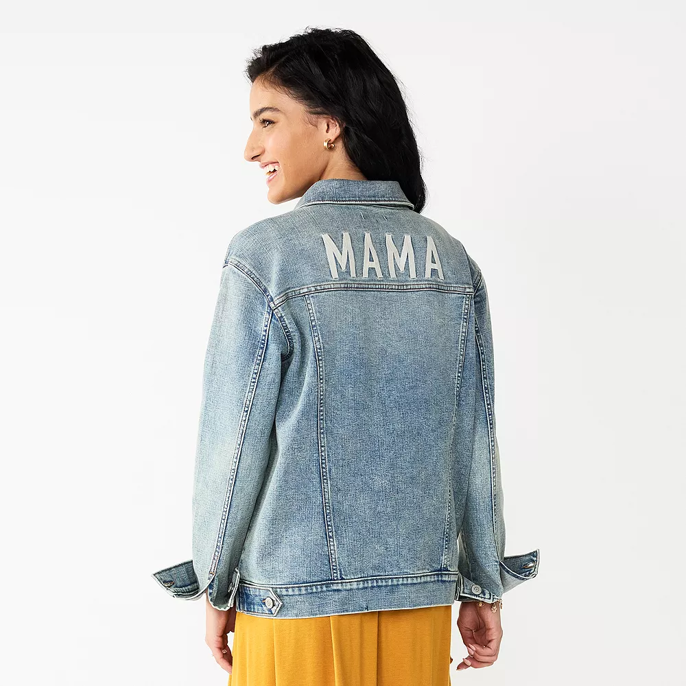 Maternity Sonoma Goods For Life® Embroidered "Mama" Jean Jacket 1 Maternity Sonoma Goods For Life® Embroidered "Mama" Jean Jacket