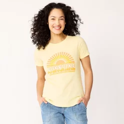 Women's Sonoma Goods For Life® Summer Graphic Tees -True Fit Shop 5558324 Sunshine Yellow