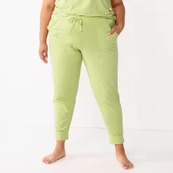Plus Size Sonoma Goods For Life® Essential Banded Bottom Pajama Pants -True Fit Shop 5558717 Walace Green