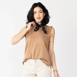 Petite Sonoma Goods For LifeĀ® French Terry Flutter-Sleeve Top