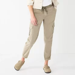 Petite Sonoma Goods For Life® Mid Rise Pull On Jogger Pants -True Fit Shop 5569580 Khaki