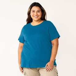 Petite Plus Size Sonoma Goods For Life® Crewneck Tee 72 Petite Plus Size Sonoma Goods For Life® Crewneck Tee -True Fit Shop 5572597 Blue Teal