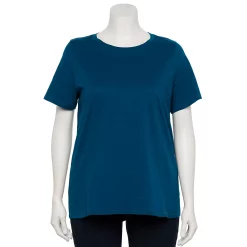 Petite Plus Size Sonoma Goods For Life® Crewneck Tee 63 Petite Plus Size Sonoma Goods For Life® Crewneck Tee -True Fit Shop 5572597 Dark Teal