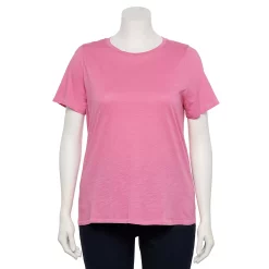 Petite Plus Size Sonoma Goods For Life® Crewneck Tee 60 Petite Plus Size Sonoma Goods For Life® Crewneck Tee -True Fit Shop 5572597 Mauve Peony