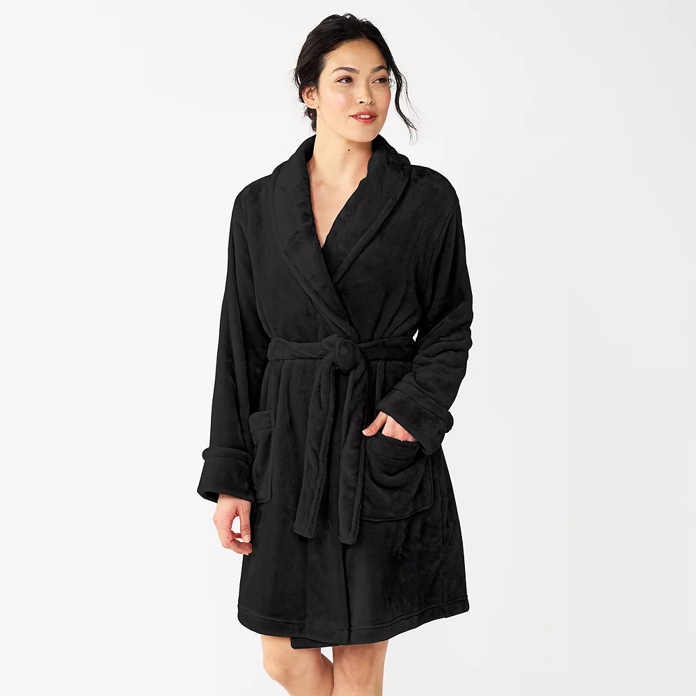 Women's Sonoma Goods For Life® Short Plush Robe 9 Women's Sonoma Goods For Life® Short Plush Robe - Image 9