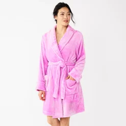 Women's Sonoma Goods For Life® Short Plush Robe 23 Women's Sonoma Goods For Life® Short Plush Robe -True Fit Shop 5574694 Orchid