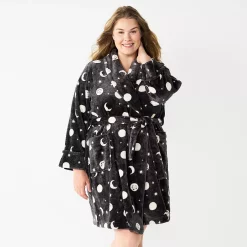 Plus Size Sonoma Goods For Life® Short Plush Robe 14 Plus Size Sonoma Goods For Life® Short Plush Robe -True Fit Shop 5574695 Gray Celestial