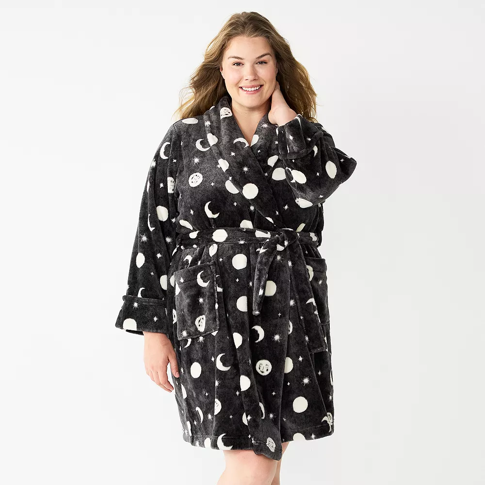Plus Size Sonoma Goods For Life® Short Plush Robe 6 Plus Size Sonoma Goods For Life® Short Plush Robe - Image 6