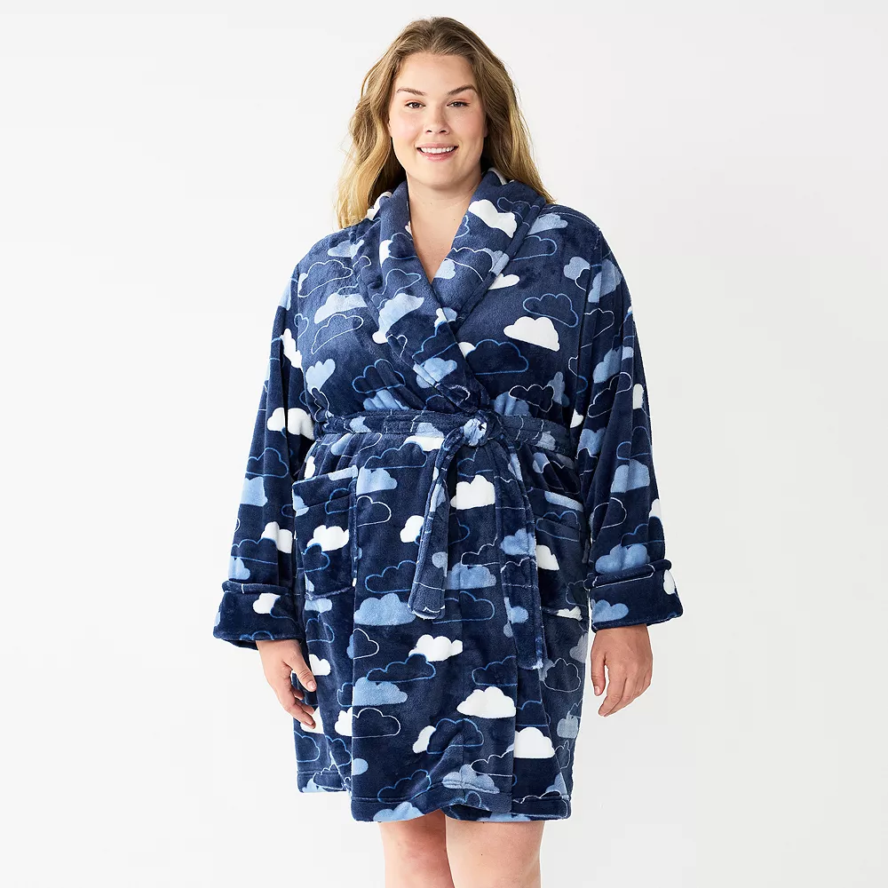 Plus Size Sonoma Goods For Life® Short Plush Robe 8 Plus Size Sonoma Goods For Life® Short Plush Robe - Image 8