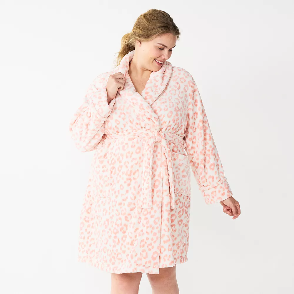 Plus Size Sonoma Goods For Life® Short Plush Robe 1 Plus Size Sonoma Goods For Life® Short Plush Robe