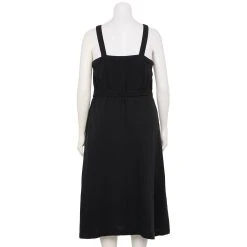 Plus Size Sonoma Goods For Life® Button Front Midi Dress -True Fit Shop 5576620 ALT