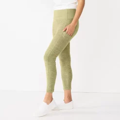 Women's Sonoma Goods For Life® Weekender High-Waisted 7/8 Leggings 10 Women's Sonoma Goods For Life® Weekender High-Waisted 7/8 Leggings -True Fit Shop 5576868 Olive Texture