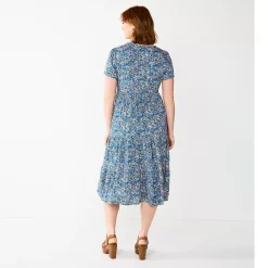 Women's Sonoma Goods For Life® Button Front Tiered Midi Dress 24 Women's Sonoma Goods For Life® Button Front Tiered Midi Dress -True Fit Shop 5579211 ALT