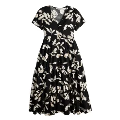 Women's Sonoma Goods For Life® Button Front Tiered Midi Dress 25 Women's Sonoma Goods For Life® Button Front Tiered Midi Dress -True Fit Shop 5579211 ALT5