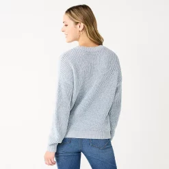 Women's Sonoma Goods For Life® Textured Drop-Shoulder Sweater 23 Women's Sonoma Goods For Life® Textured Drop-Shoulder Sweater -True Fit Shop 5579623 ALT