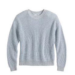 Women's Sonoma Goods For Life® Textured Drop-Shoulder Sweater 25 Women's Sonoma Goods For Life® Textured Drop-Shoulder Sweater -True Fit Shop 5579623 ALT5