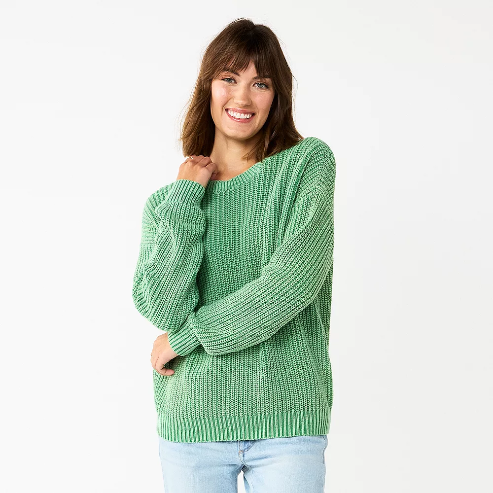Women's Sonoma Goods For Life® Textured Drop-Shoulder Sweater 1 Women's Sonoma Goods For Life® Textured Drop-Shoulder Sweater