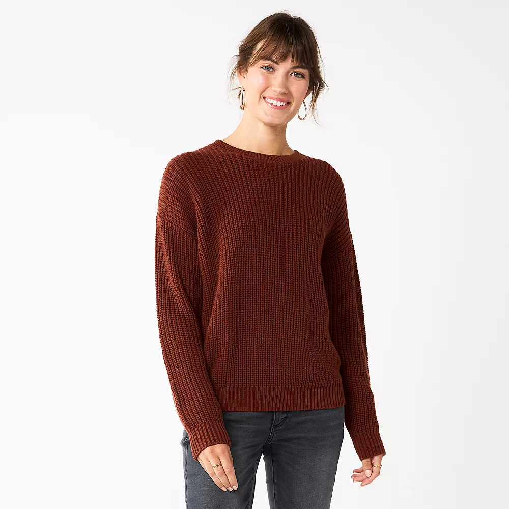 Women's Sonoma Goods For Life® Textured Drop-Shoulder Sweater 6 Women's Sonoma Goods For Life® Textured Drop-Shoulder Sweater - Image 6