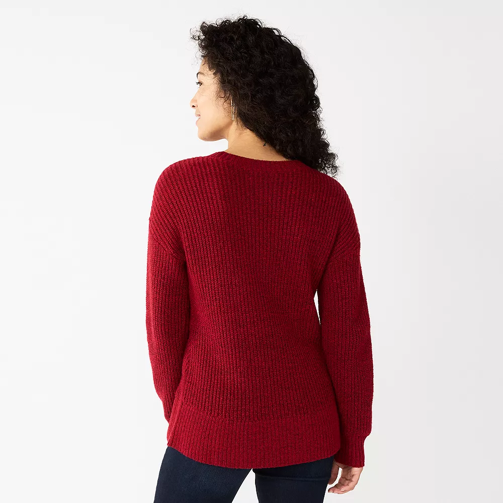 Women's Sonoma Goods For Life® Diamond Stitch Pullover Sweater 11 Women's Sonoma Goods For Life® Diamond Stitch Pullover Sweater - Image 11