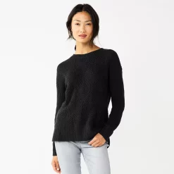 Women's Sonoma Goods For Life® Diamond Stitch Pullover Sweater 17 Women's Sonoma Goods For Life® Diamond Stitch Pullover Sweater -True Fit Shop 5579763 Black