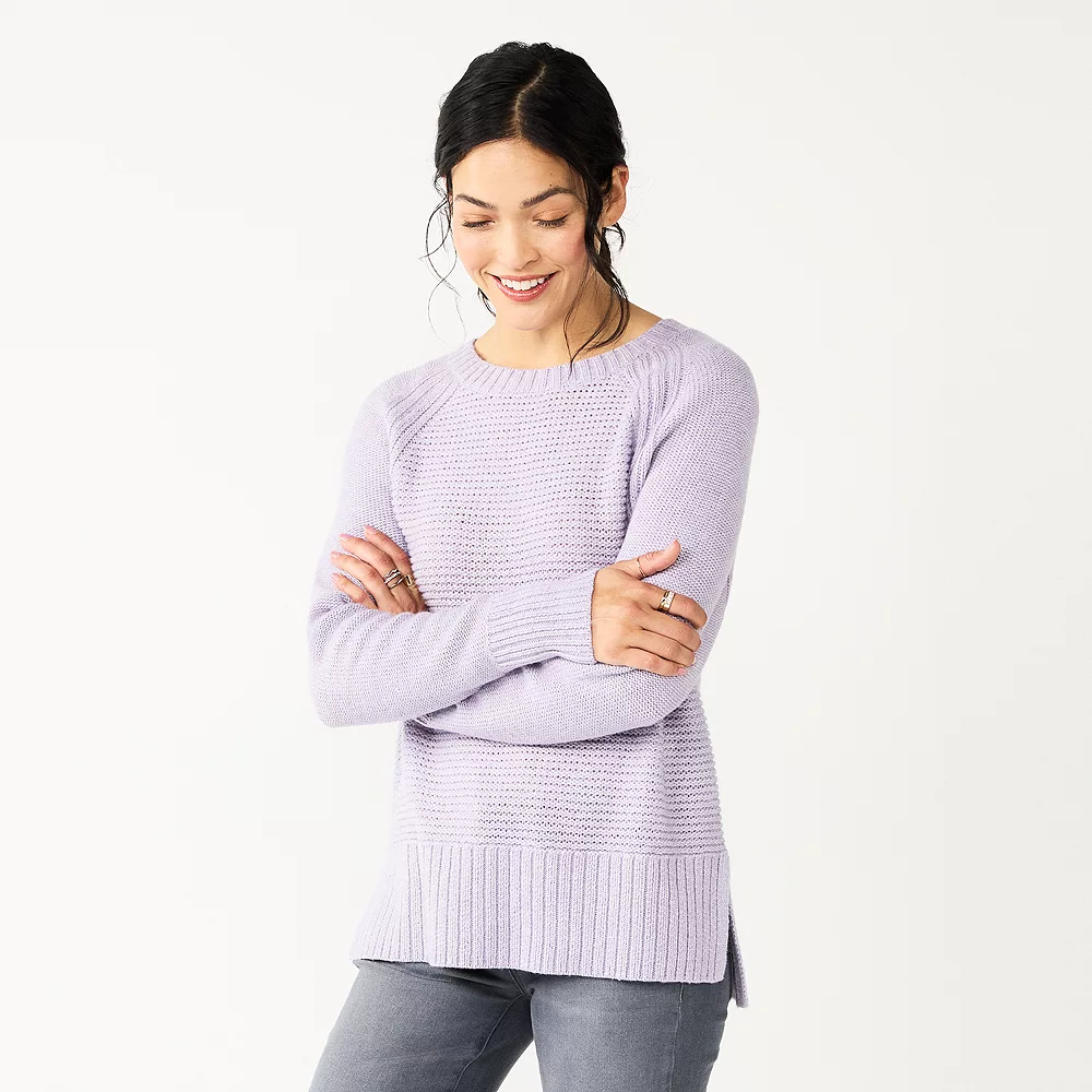 Women's Sonoma Goods For Life® Textured Raglan Sweater 8 Women's Sonoma Goods For Life® Textured Raglan Sweater - Image 8