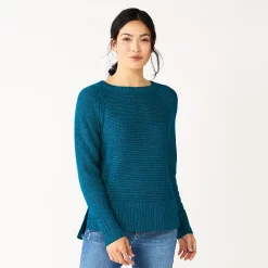 Women's Sonoma Goods For Life® Textured Raglan Sweater 12 Women's Sonoma Goods For Life® Textured Raglan Sweater -True Fit Shop 5579791 Blue