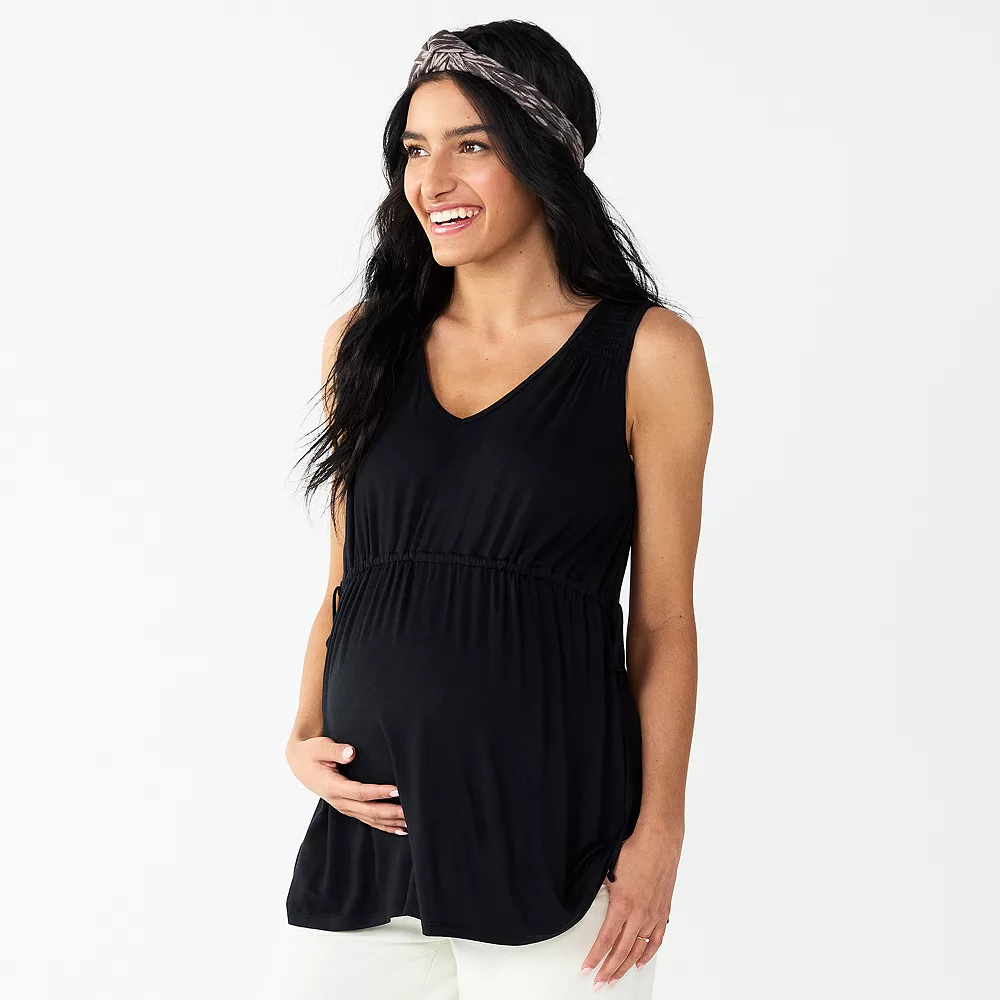 Maternity Sonoma Goods For Life® Knot Side Babydoll Top 3 Maternity Sonoma Goods For Life® Knot Side Babydoll Top - Image 3