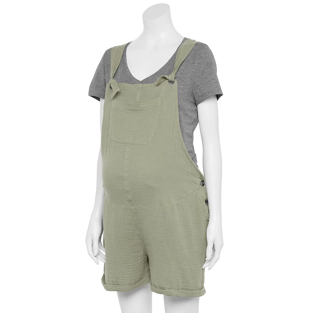 Maternity Sonoma Goods For Life® Double Knotted Shortalls 1 Maternity Sonoma Goods For Life® Double Knotted Shortalls