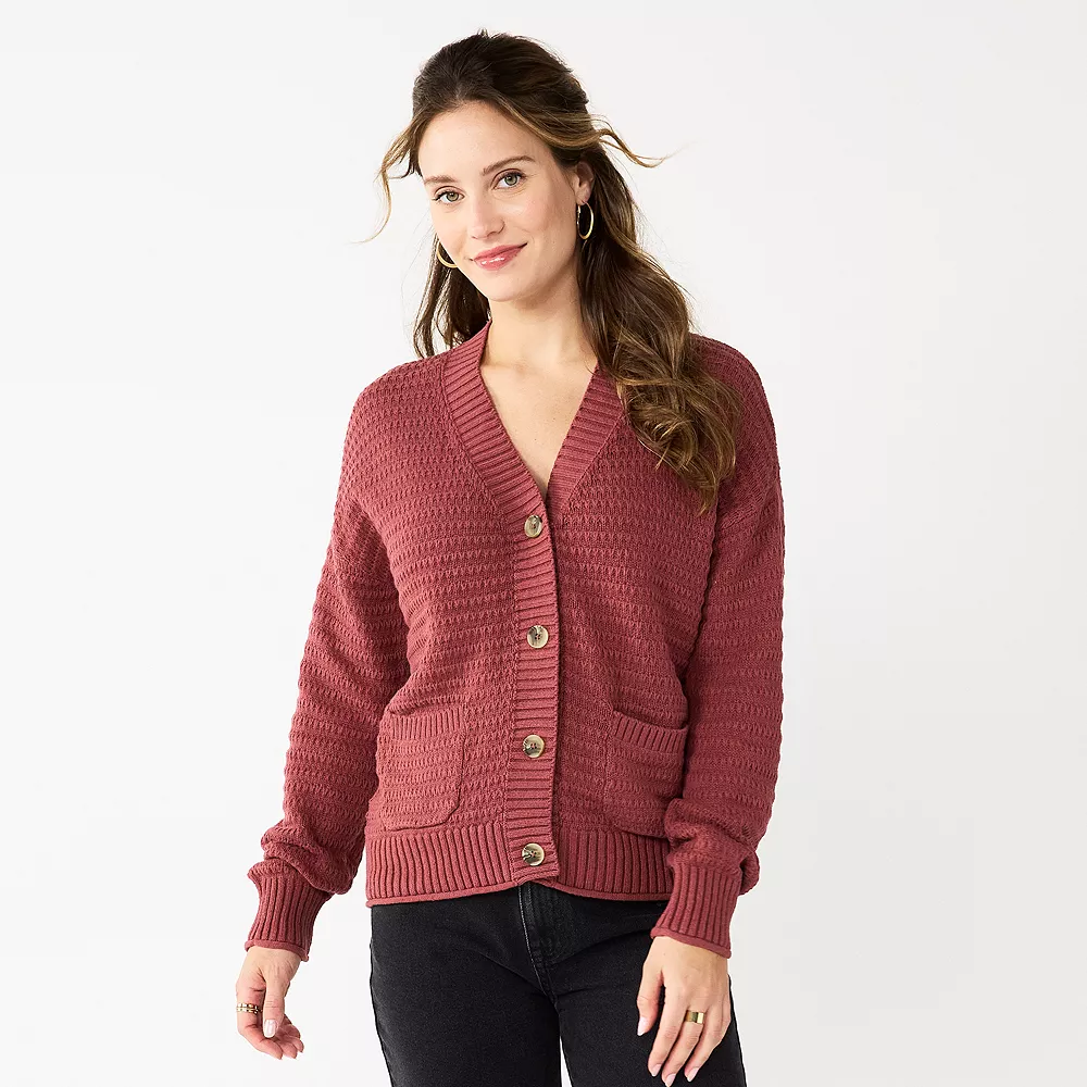 Women's Sonoma Goods For Life® Cropped Cardigan 2 Women's Sonoma Goods For Life® Cropped Cardigan - Image 2