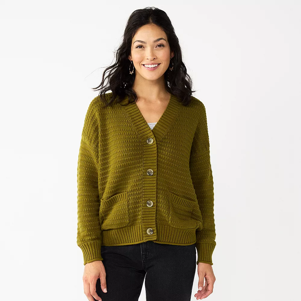 Women's Sonoma Goods For Life® Cropped Cardigan 5 Women's Sonoma Goods For Life® Cropped Cardigan - Image 5