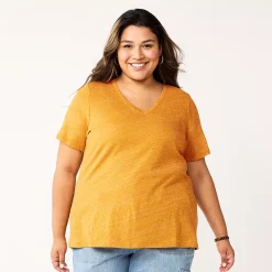 Petite Plus Size Sonoma Goods For Life® Everyday V-Neck Tee -True Fit Shop 5581510 Gold