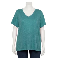 Petite Plus Size Sonoma Goods For Life® Everyday V-Neck Tee -True Fit Shop 5581510 Nightly Blue