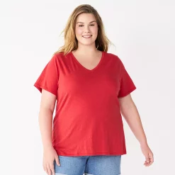 Petite Plus Size Sonoma Goods For Life® Everyday V-Neck Tee -True Fit Shop 5581510 Rose Delivery