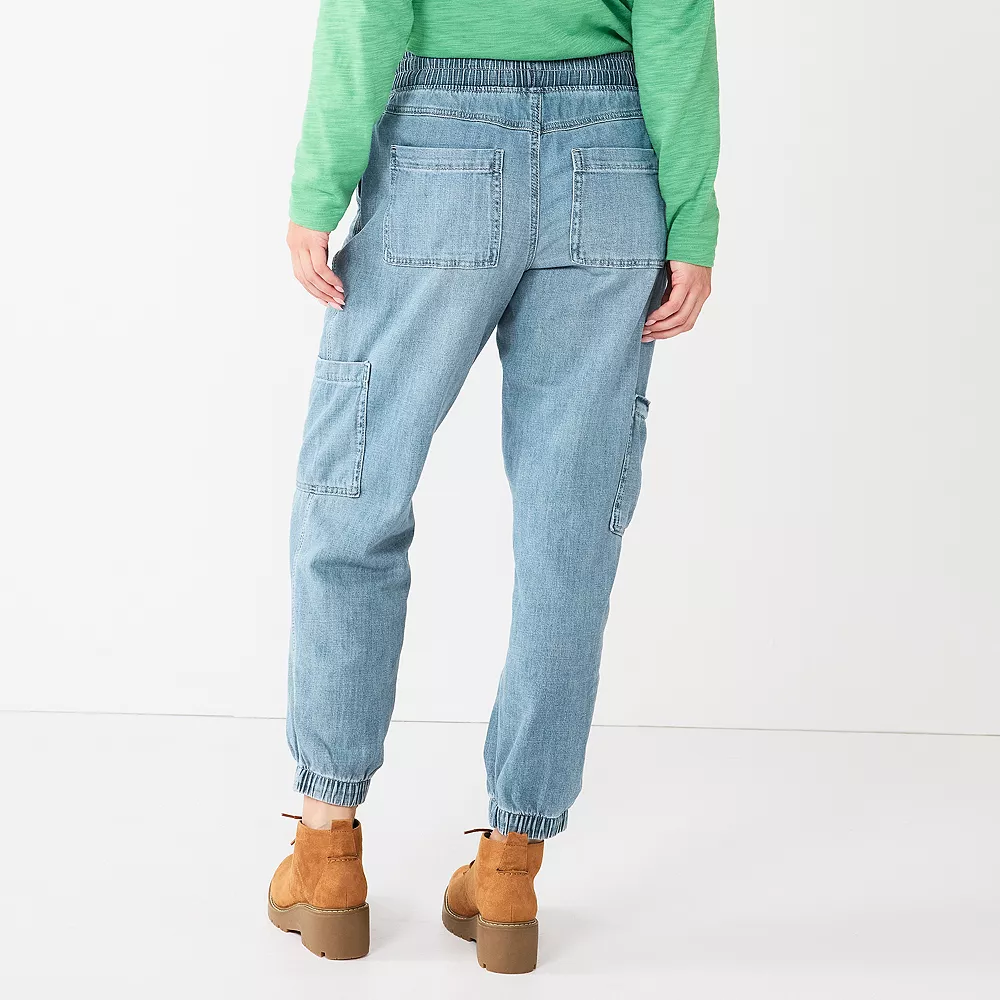 Women's Sonoma Goods For Life® Mid-Rise Denim Jogger Pants 3 Women's Sonoma Goods For Life® Mid-Rise Denim Jogger Pants - Image 3