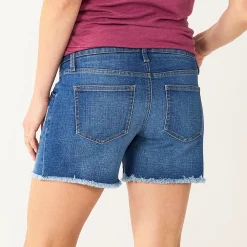 Maternity Sonoma Goods For Life® Inset Over-The-Belly Frayed Jean Shorts 8 Maternity Sonoma Goods For Life® Inset Over-The-Belly Frayed Jean Shorts -True Fit Shop 5583214 ALT