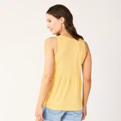 Women's Sonoma Goods For Life® Button Utility Tank -True Fit Shop 5583719 ALT