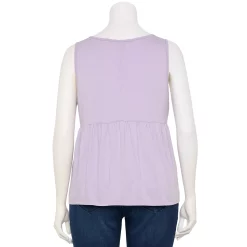 Plus Size Sonoma Goods For Life Button Front Utility Tank -True Fit Shop 5584138 ALT