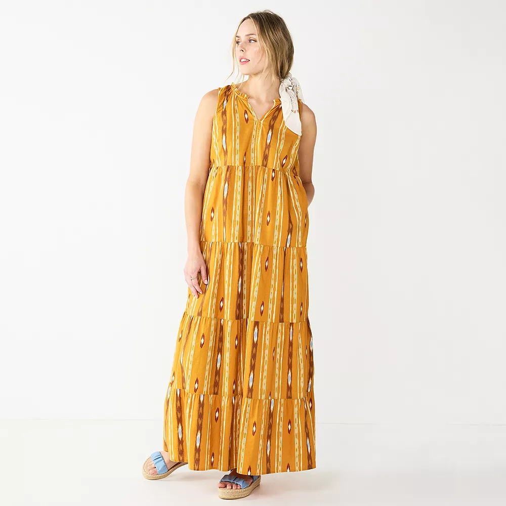 Petite Sonoma Goods For Life® Tiered Maxi Dress 1 Petite Sonoma Goods For Life® Tiered Maxi Dress