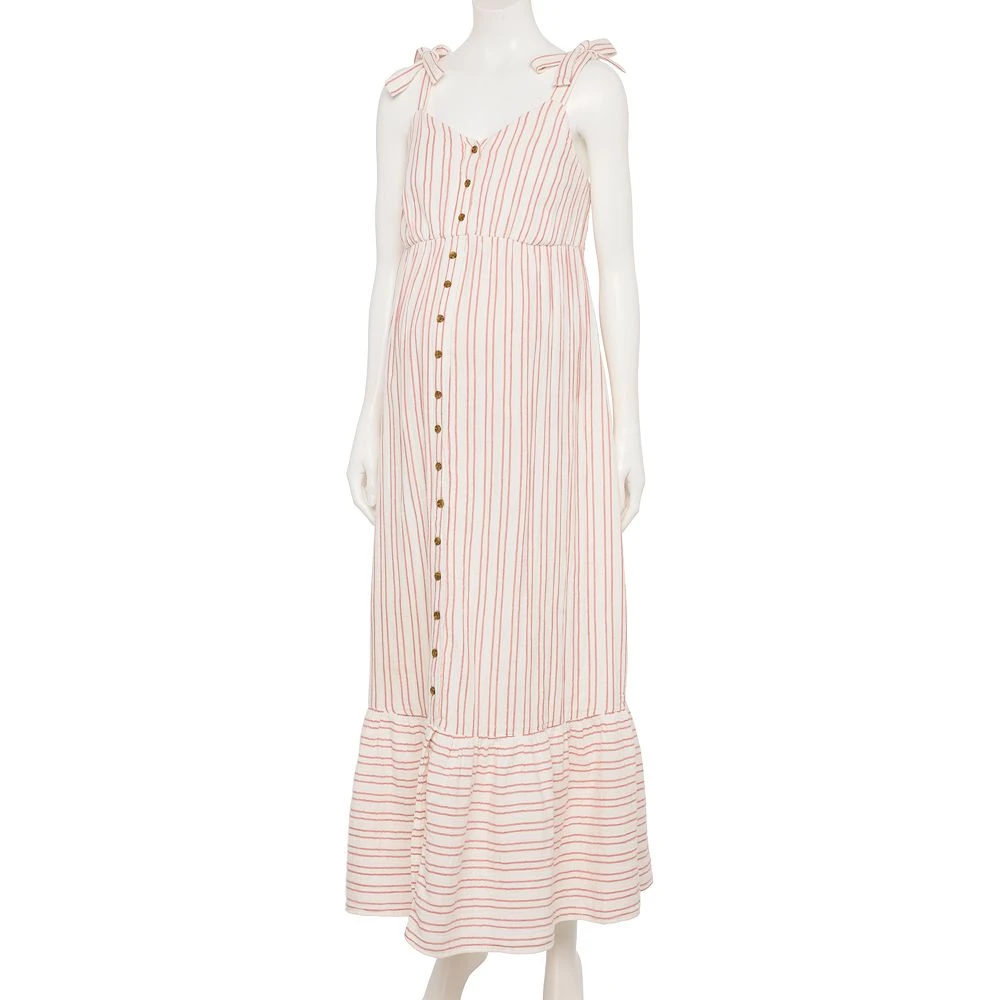 Maternity Sonoma Goods For Life® Knot Shoulder Maxi Dress 2 Maternity Sonoma Goods For Life® Knot Shoulder Maxi Dress - Image 2