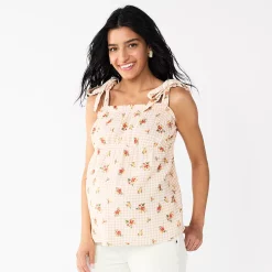 Maternity Sonoma Goods For LifeĀ® Tie-Shoulder Babydoll Top