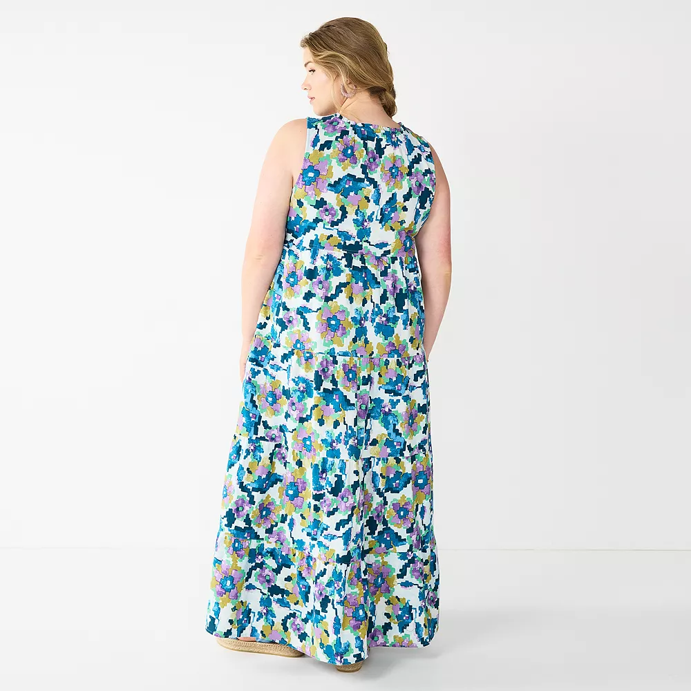 Plus Size Sonoma Goods For Life® Tiered Maxi Dress 5 Plus Size Sonoma Goods For Life® Tiered Maxi Dress - Image 5