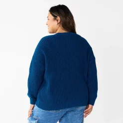Plus Size Sonoma Goods For Life® Drop Shoulder Sweater -True Fit Shop 5585467 ALT