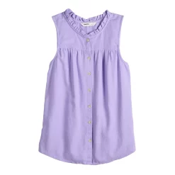 Women's Sonoma Goods For Life® Button-Front Ruffle Tank -True Fit Shop 5586080 ALT5