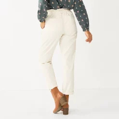 Women's Sonoma Goods For Life® Mid-Rise Straight-Leg Paperbag Pants 11 Women's Sonoma Goods For Life® Mid-Rise Straight-Leg Paperbag Pants -True Fit Shop 5587701 ALT